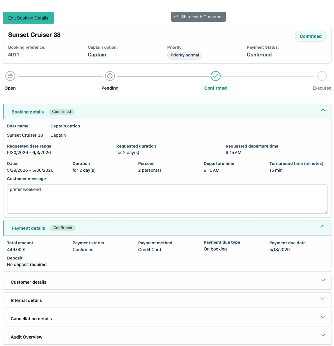 Manage every booking