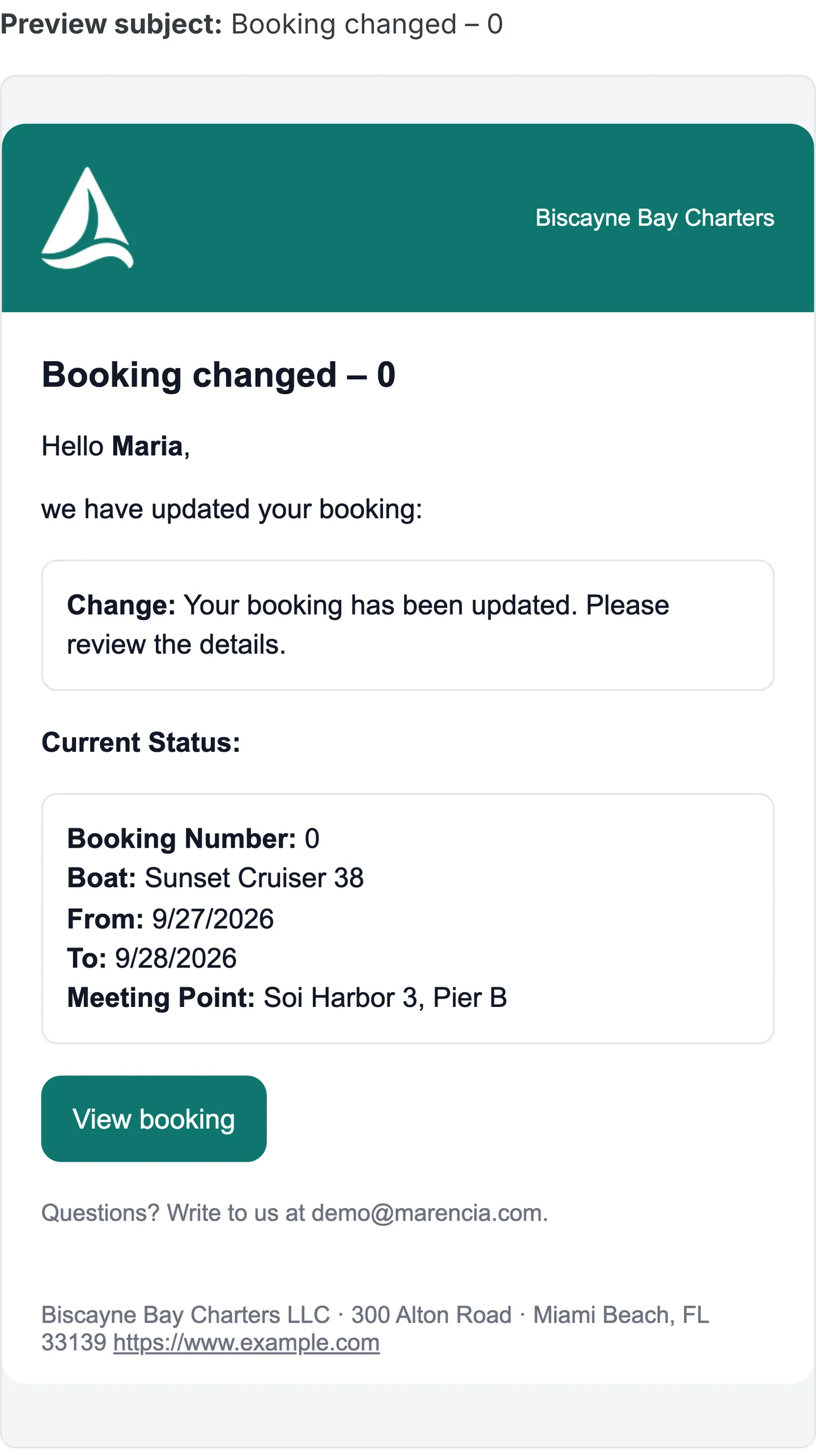 Email Confirmation Preview